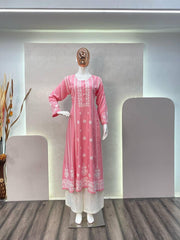 Pink Flair Kurta With Plazzo Set