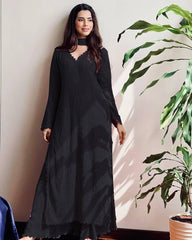 Black New Trend Chikankari Special Ethnic Set